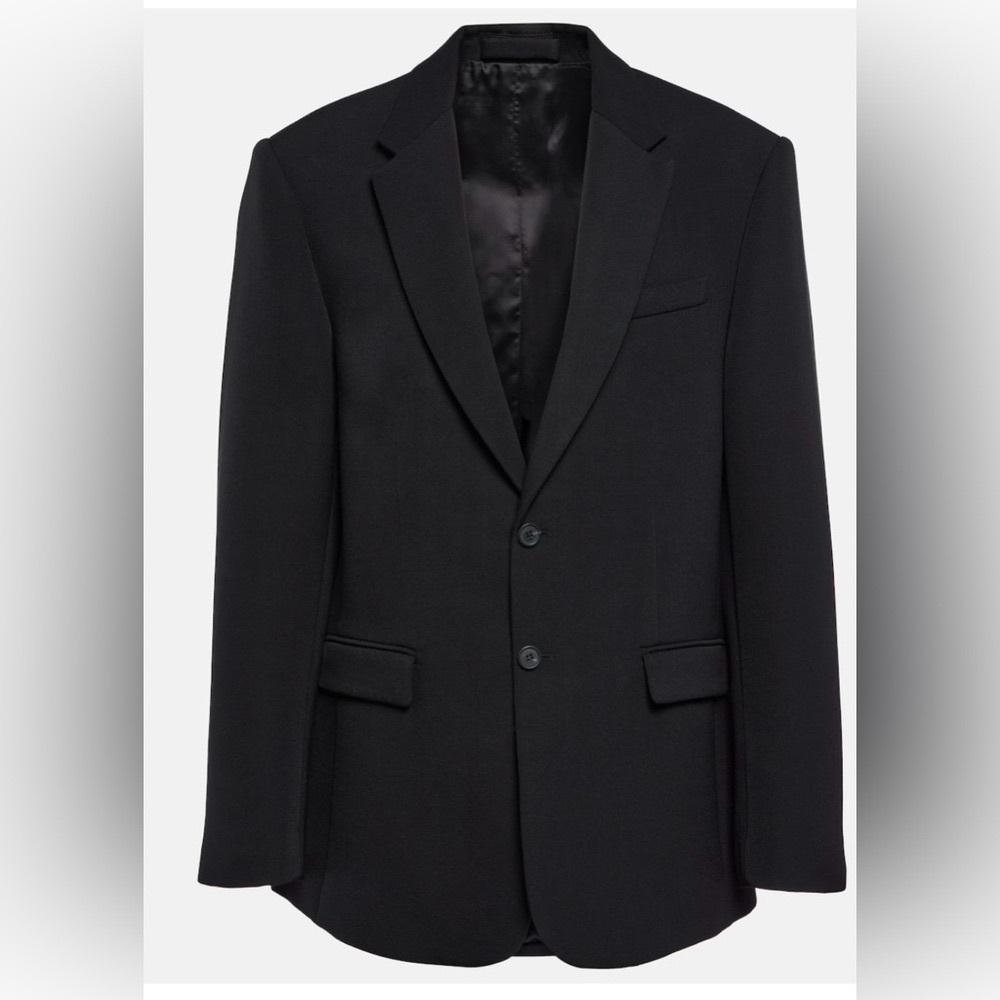 Wardrobe NYC Single Breasted Oversized Blazer. Black-XS